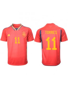 Spanien Ferran Torres #11 Heimtrikot WM 2022 Kurzarm